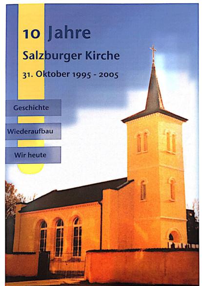Prospektseite 1 "10 Jahre Salzburger Kirche"